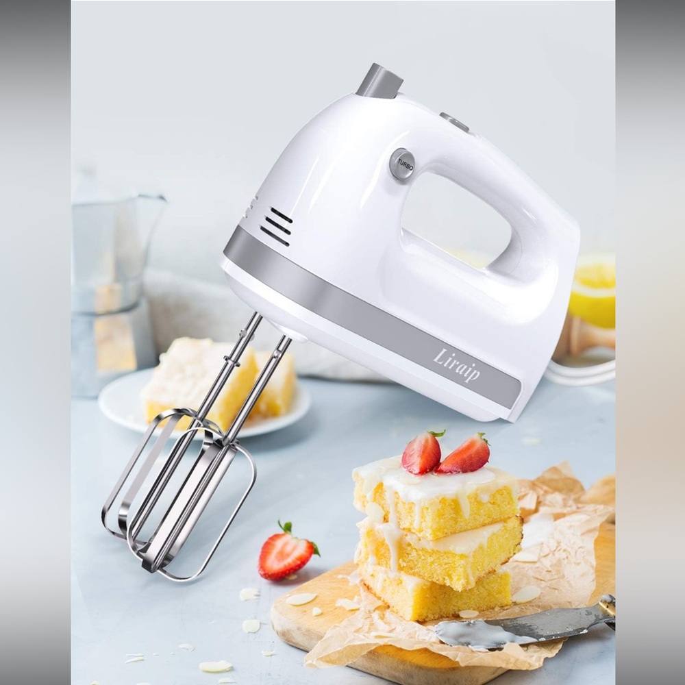 Liraip Electric Hand Mixer 5 Speed 400W Turbo with 5 Stainless Steel Accessories - Picture 5 of 7